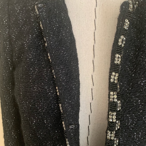 Alice + Olivia Rhinestone Bead Embellished Tweed Evening Party Blazer Jacket - Picture 10 of 12